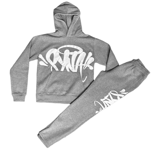 SYNAWORLD TEAM SYNA TRACKSUIT - MARL GREY/WHITE