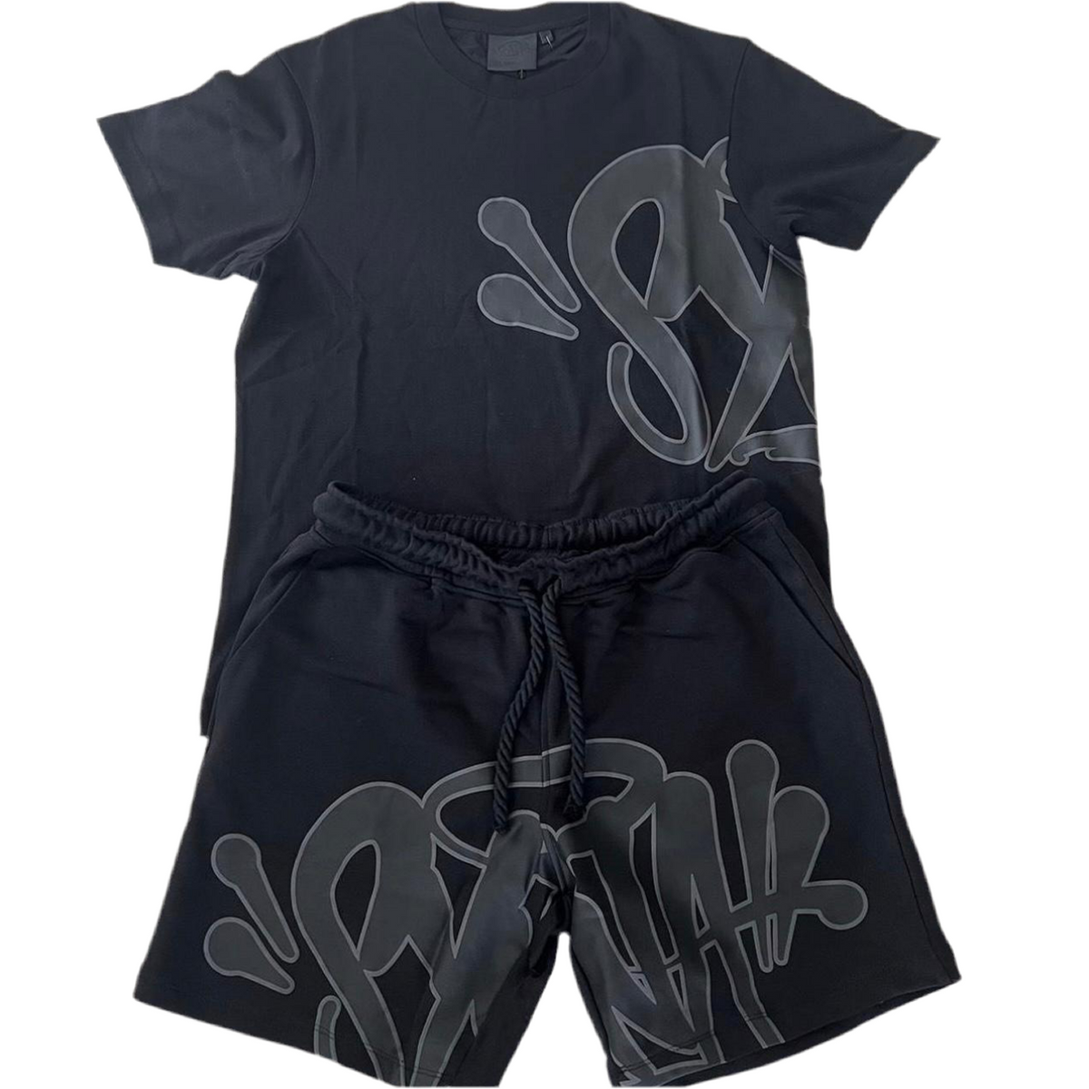 SYNA WORLD LOGO BLACK T-SHIRT& SHORTS