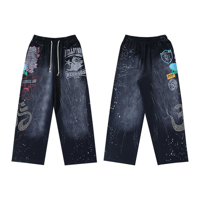 Hellstar rhinestone sweatpants